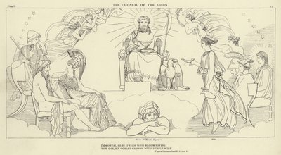 El consejo de los dioses de John Flaxman
